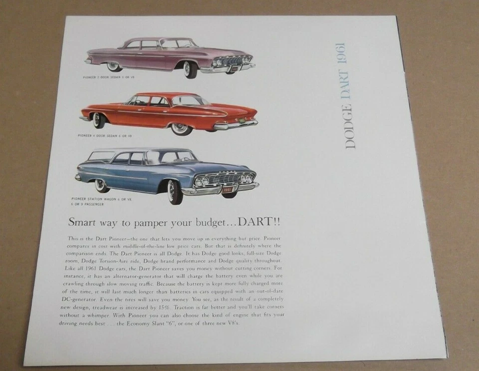Dodge Dart Seneca 1961/Pioneer anuncio original distribuidor 61 vagón Foto 3 de 3