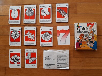 Quick 7 - Parker - Kartenspiel Ersatzkarten