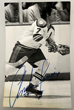 SAN DIEGO MARINERS AUTO. MEL BAILEY POSTCARD OF ANDRE LACROIX FLYERS, BLACKHAWKS