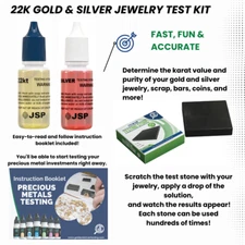 22K 24K GOLD & SILVER JEWELRY TESTING ACID SOLUTION TEST SCRAP TESTER SOLUTIONS