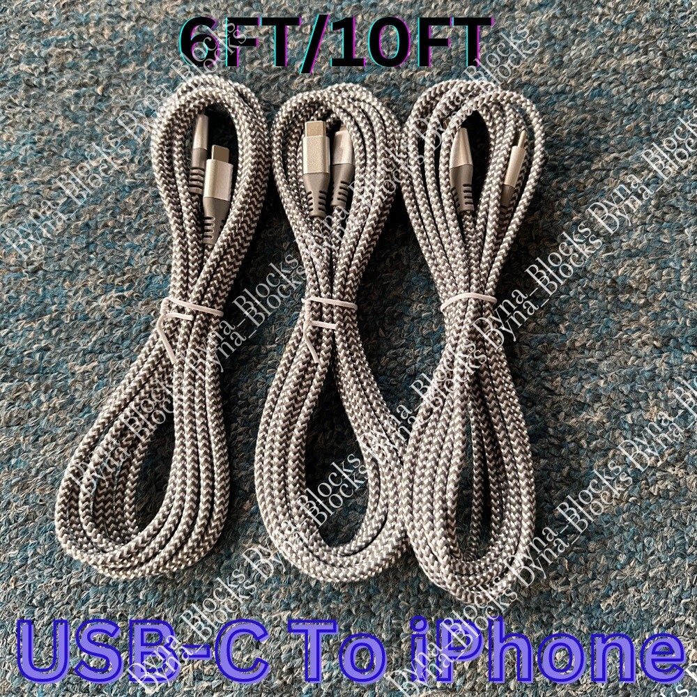 PD USB Type C Fast Charger Cable Cord USB C 6/10FT For iPhone 14 13 12 11 Pro XR