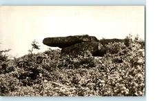 Postcard N.H. Franconia Notch The Cannon Rock Formation c1941 Unposted RPPC