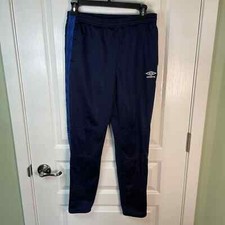 Umbro track pants boys large 14/16 Sweatpants Active Blue Taped Side Detail