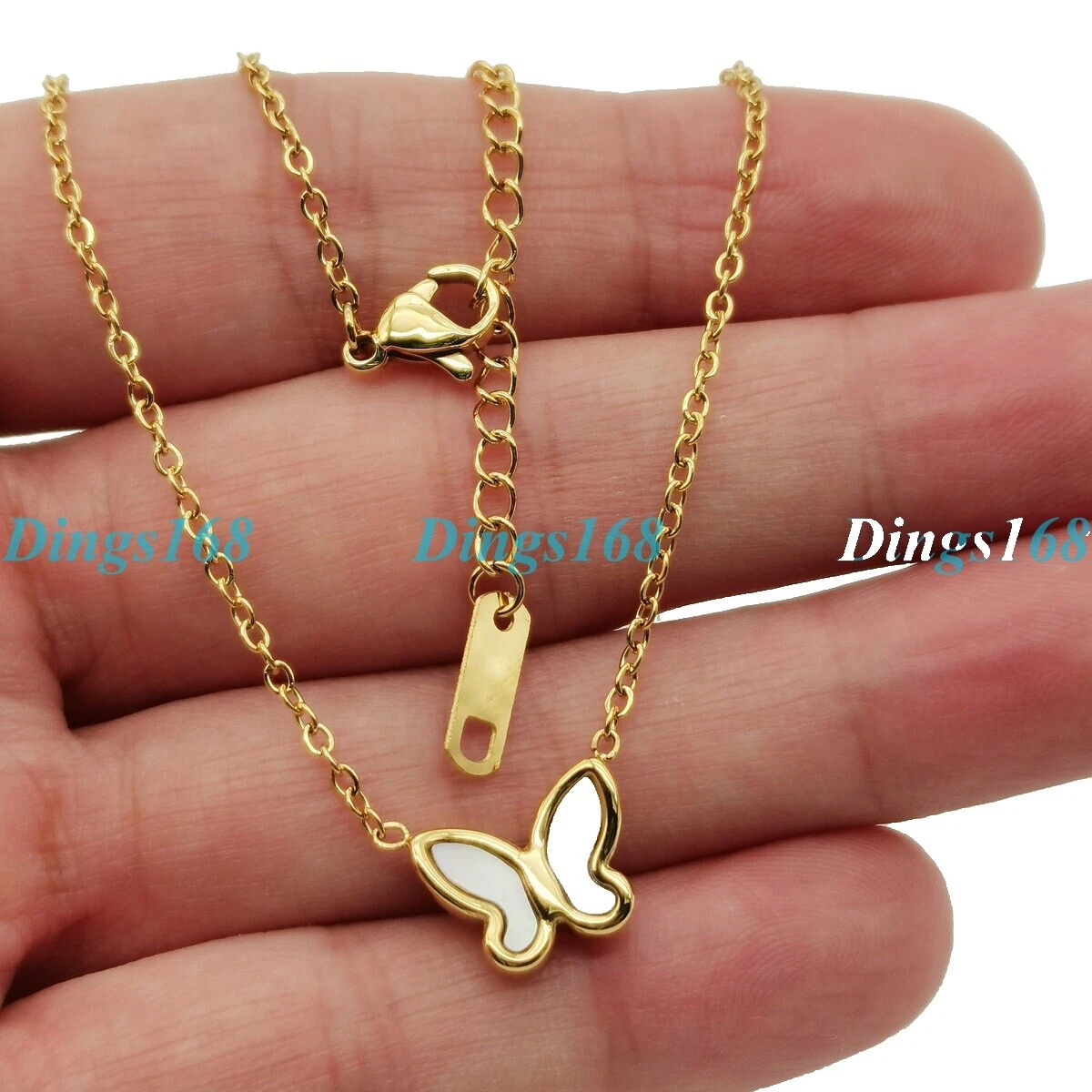 Animales e insectos Enchape de oro amarillo de moda Collares y Colgantes