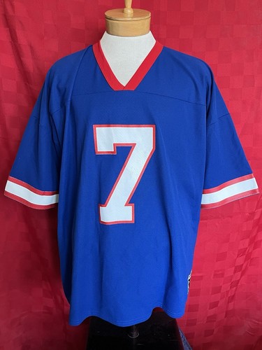 VINTAGE 1990s Buffalo Bills #7 Doug Flutie Logo Athletics Football Jersey 3XL - Picture 6 of 18