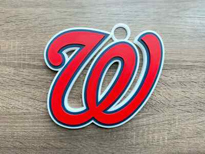 Washington Nationals Oversized Pendant   Bold MLB Fan Necklace, Game Day Jewelry