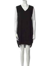 Cloth & Stone V-neck Sleeveless Hi Low Hem Black Shift Dress Size Large