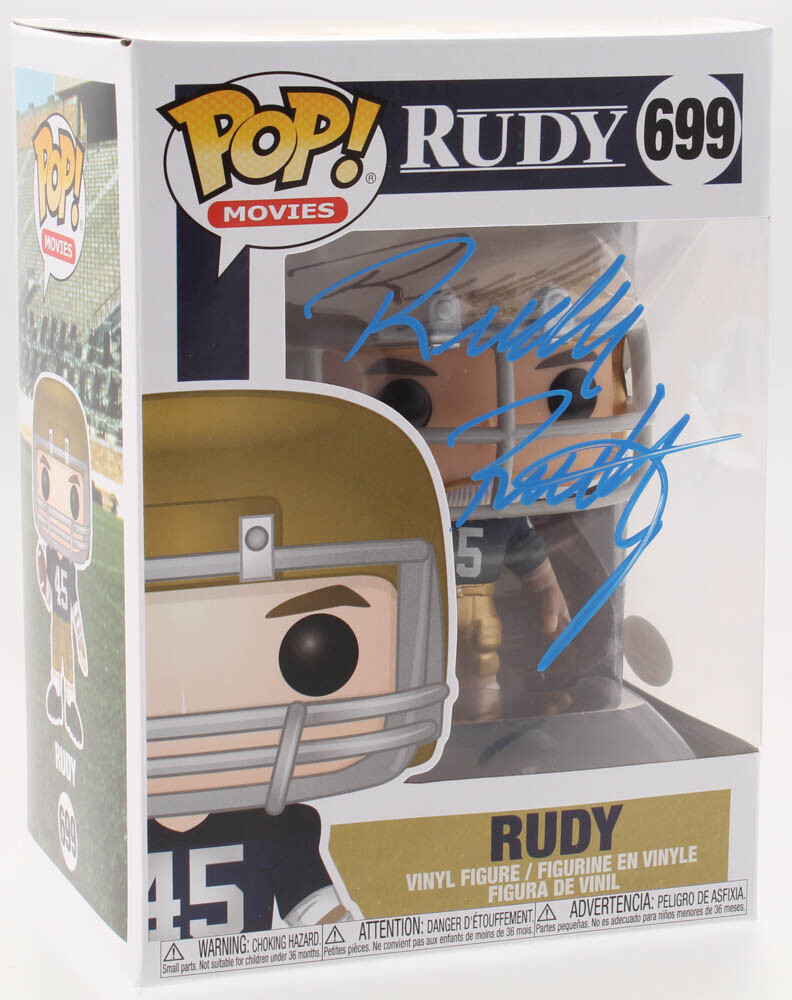 RUDY RUETTIGER Autographed Signed "RUDY" FUNKO POP! MOVIES VINYL FIGURE #699 JSA WITNESS COA 
