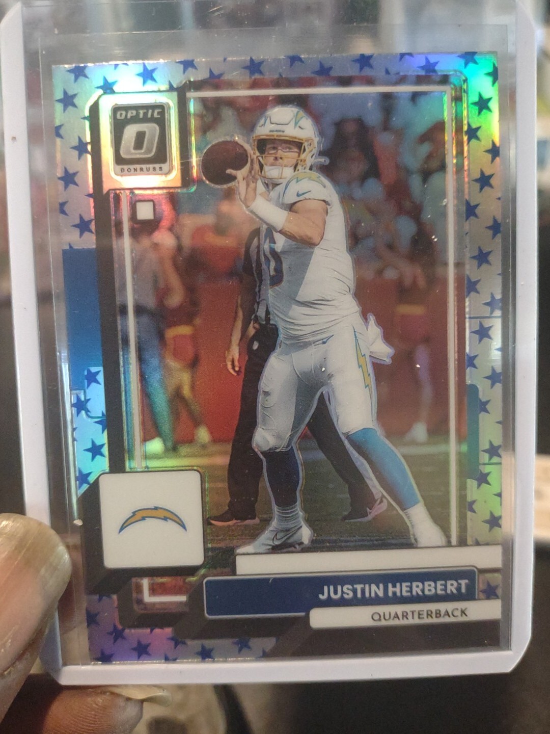Justin Herbert 2022 Optic Football- Stars Sp Parallel- QB Chargers #108