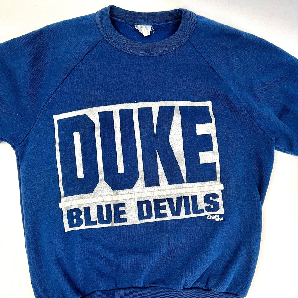 Vintage Duke Blue Devils Sweatshirt - 1970s Chalk Line - Youth Size Medium - Image 2 of 4