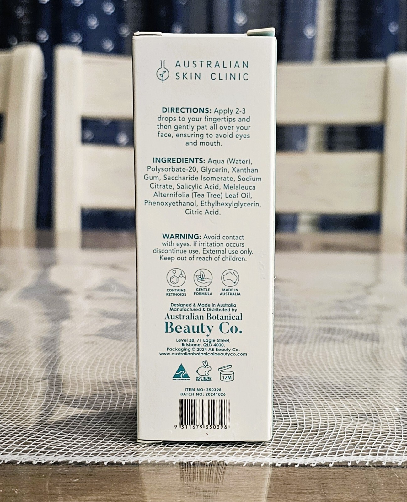 Australian Skin Clinic Rapid Action Acne Face Serum Tea Tree Oil 1.69 fl oz