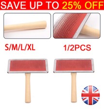 1/2pcs Stainless Steels Wool Carding Comb Handel Fleece Felting Cleaning Tool UK