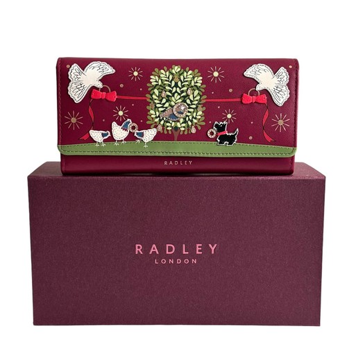 RADLEY 12 Days Of Christmas - Czerwona skórzana duża torebka na zdjęcia - Pudełko prezentowe - Nowa
