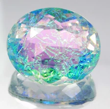 54.50 Ct Natural Monarch Fire Opal Doublet Oval Cut CERTIFIED Loose Gemstone