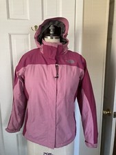 THE NORTH FACE HyVent Girls Jacket Windbreaker Pink Hooded Large 14/16