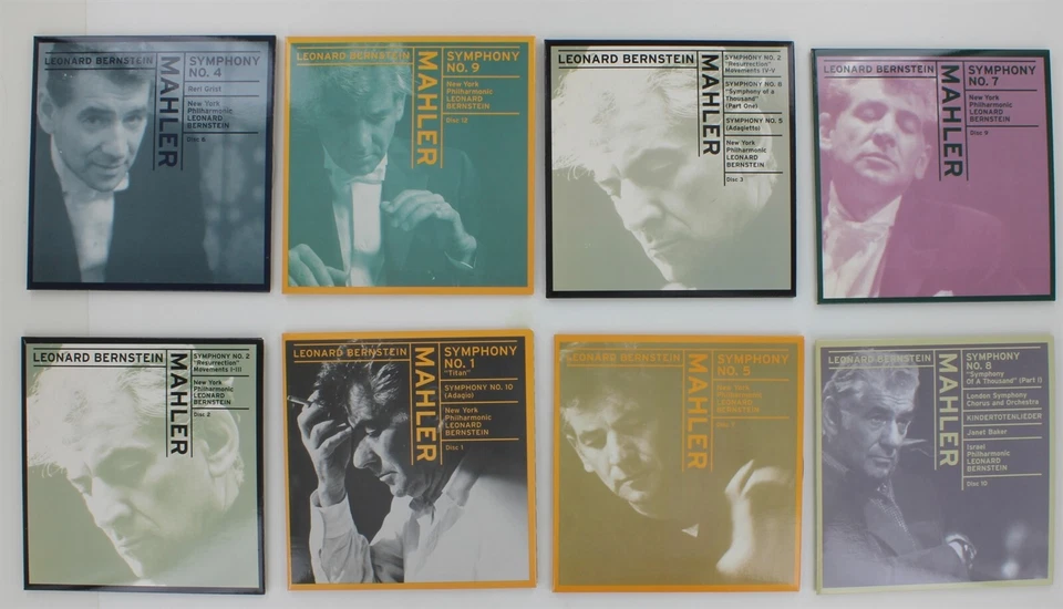 Gustav Mahler, Complete Symphonies 12 CD Box Set 2001 Leonard Bernstein w/Book Foto 4 de 4