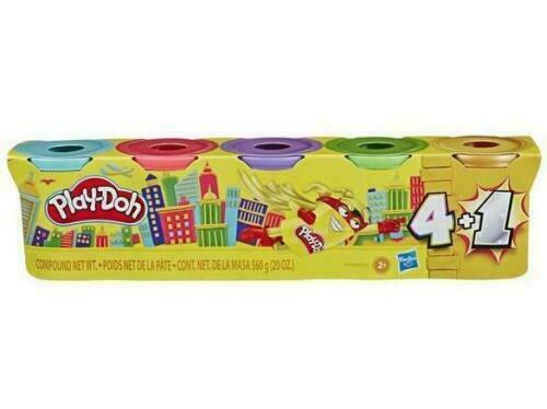Play-Doh Super Golden Pack of 5 Non-Toxic Colors Including 1 Super Gold Can - Picture 1 of 3