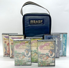 Vintage Mixed Cassette Tape Lot - Country Rock Classics With Carrying Case