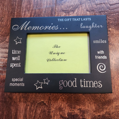 Fun Memories Photo Frame 4x6 inch.  Black