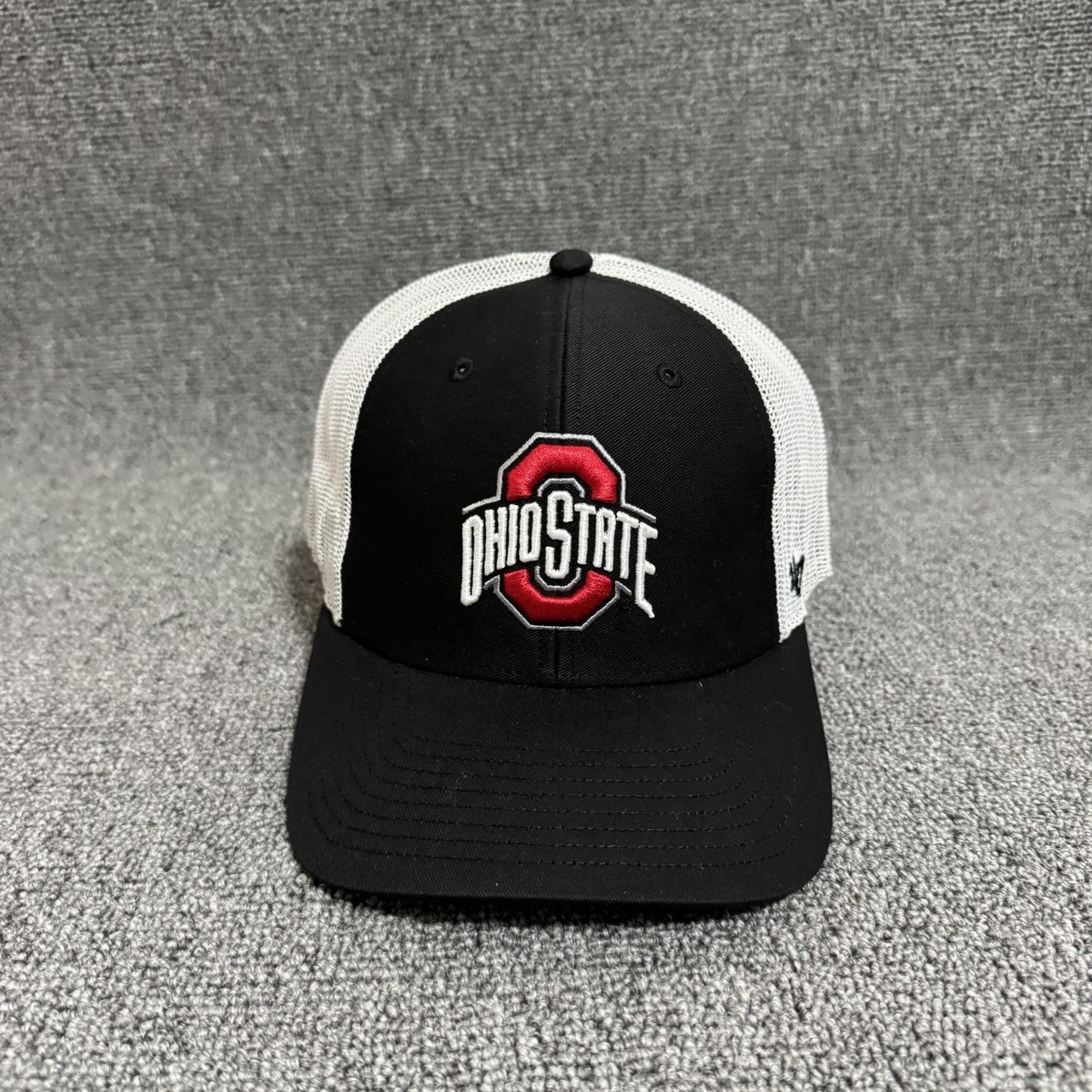 '47 Brand Ohio State Buckeyes Trucker Snapback Black White OSFA Hat