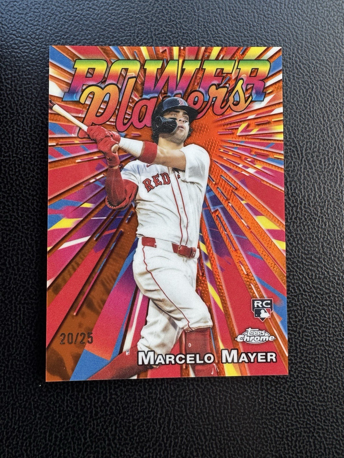Marcelo Mayer 2025 Topps Chrome Update Power Players Orange /25 RC PP-45 Red Sox