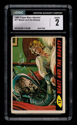 1962 Topps Mars Attacks #17 Beast and the Beauty — CGC 2