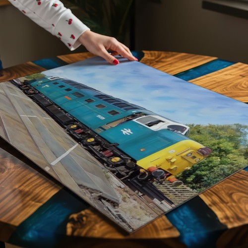 Class 55 55009 Deltic BR blau A3 Kunstdruck Poster Modelleisenbahnen Züge | Zustand: New