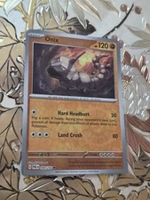 Pokemon Singles Reverse Holo Onix Common SV04: Paradox Rift 090/182 NM