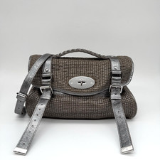 Mulberry Alexa Top Handle Bag Metallic Woven Fabric / Leather