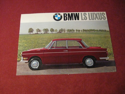 1965 BMW German Sales Sheet Brochure Booklet Catalog Original Old