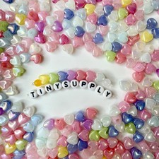 8MM AB Jelly Colored Acrylic Heart Bead