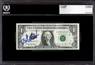 *RARE* Art Monk Signed $1 One US Dollar Bill NFL Encapsulated Beckett BAS