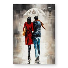 Begin Home Decor CODM172417S2S5 17 x 24 in. Quiet Walk in Couple in the Rain ...