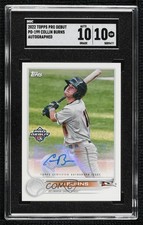2022 Topps Pro Debut Auto Collin Burns #PD-199 SGC 10 GEM Auto 1j7t