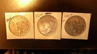 THREE 1922P 90% SILVER PEACE DOLLARS B.U. CONDITION & BRIGHT WHITE