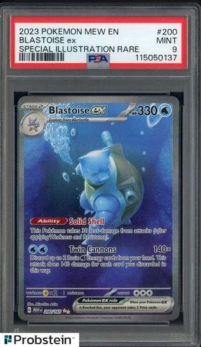 2023 Pokemon Mew En #200 Blastoise ex Special Illustration Rare PSA 9 MINT