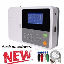 CONTEC E3 Elettrocardiografo 4,3" ECG Macchina 3 Canali 12 Piombo Stampante+PC SW