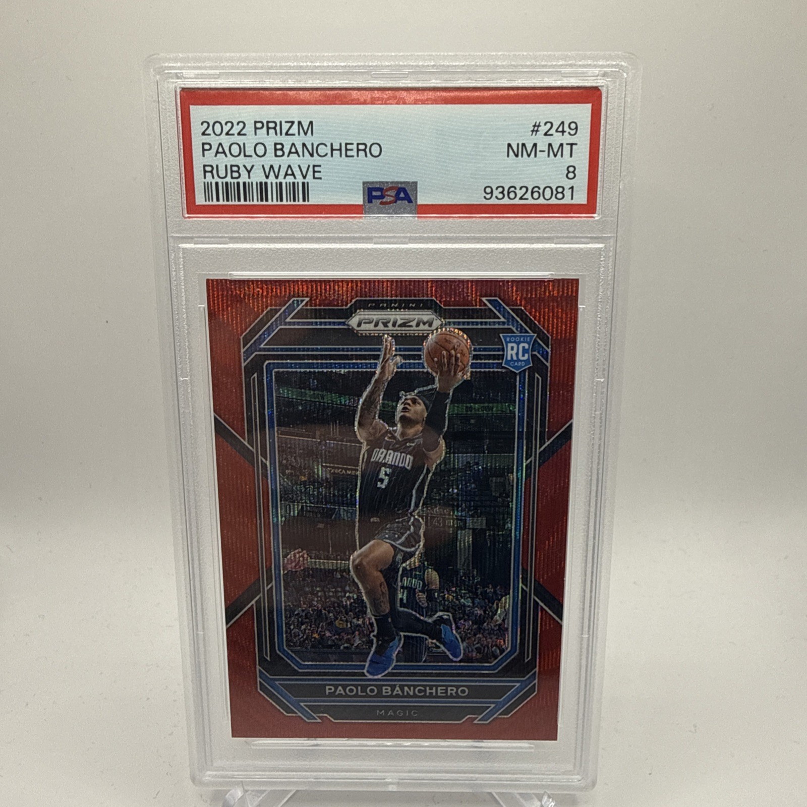 2022-23 Panini Prizm - Paolo Banchero #249 Ruby Wave Prizm (RC)