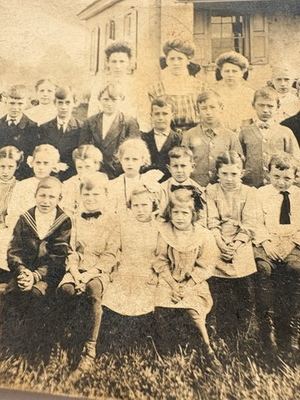 #ad Antique Sepia One Room Schoolhouse Students Teachers Rural Pennsylvania Postcard $8.75