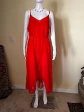 Gorgouse Stylish Red Tahari Hi-low Dress, Size L