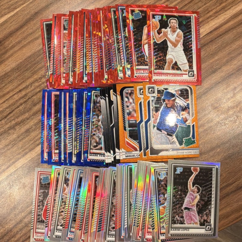 Panini Prizm/Donruss Optic 2024 MLB Rookie Parallel Card Lot (70)
