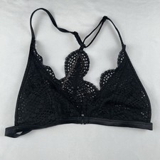 Victoria s Secret VS Size Medium M Racerback Bra Bralette Black Lace