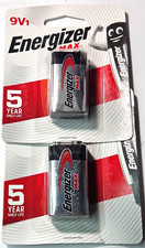 2 Pack Energizer Max 9V 9 Volt Alkaline Battery GREAT EXP 12/32 FREE SHIP TRAK