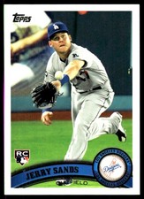 Jerry Sands 2011 Topps Update #US54 Dodgers MLB READ FREE SHIPPING AutographDen