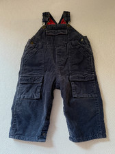 Oshkosh B'Gosh Infant Corduroy Overalls Red Plaid Flannel Lined Vestbak 12M