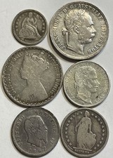 1800’s World Silver Coins - Cleaned