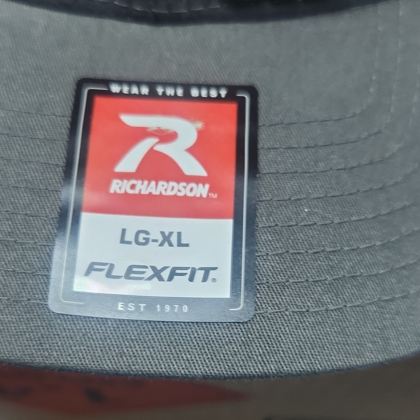 Richardson Soldier 4 God Trucker Hat Gray/Black Mesh Back Stretch Fit LG-XL Men