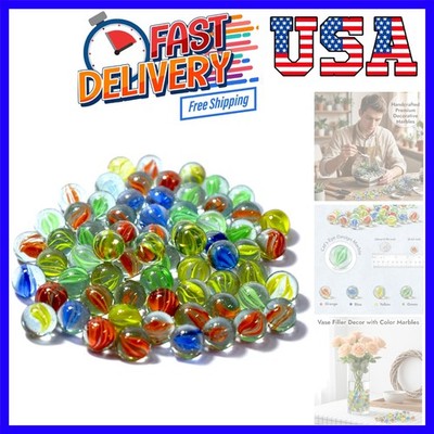 Glass Marbles Cats Eye Color Assorted Sizes Mixed Marbles Bulk Vase Fillers, ...