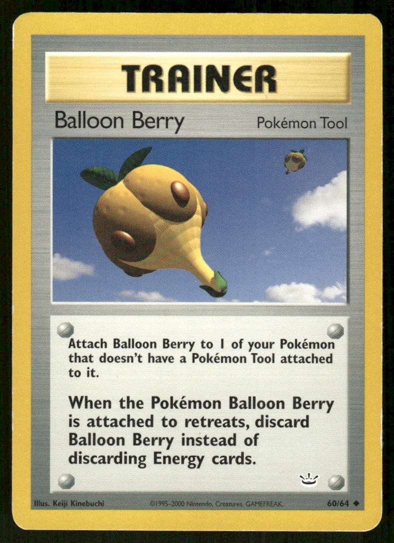 Pokemon Tcg Balloon Berry #60 Pokemon Neo Revelation MP