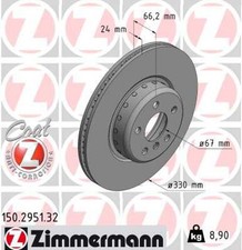 2x Bremsscheibe FORMULA F ZIMMERMANN 150.2951.32 f�r BMW 5er G30 F90 Touring G31